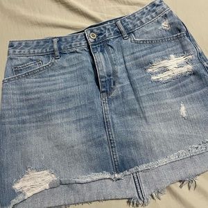 mini denim skirt